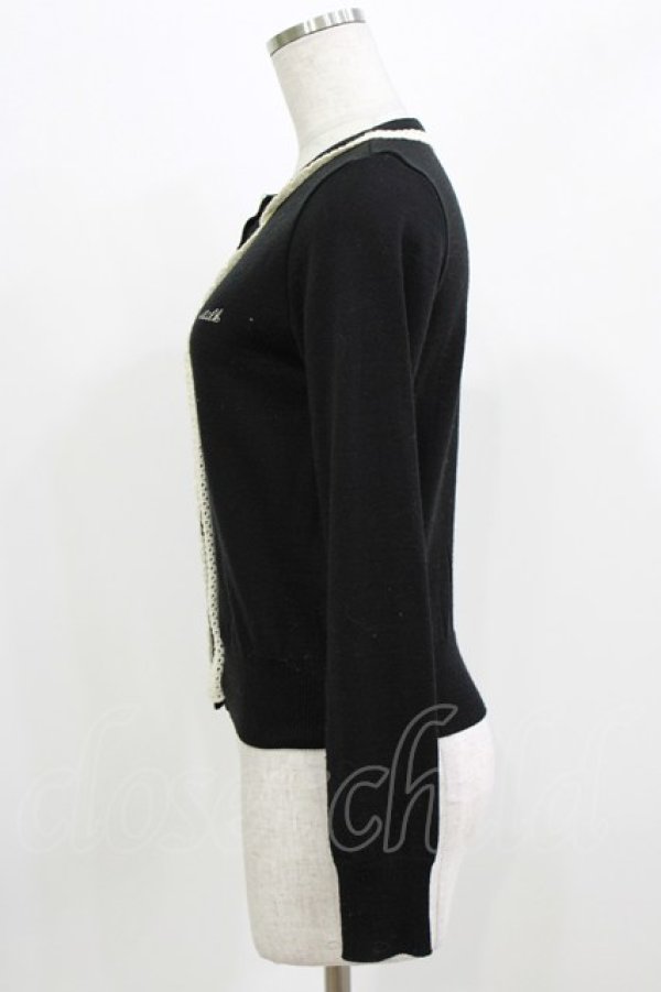 画像2: MILK / レーストリミングカーデ  ブラック H-26-02-27-020-ML-TO-KB-ZH (2)