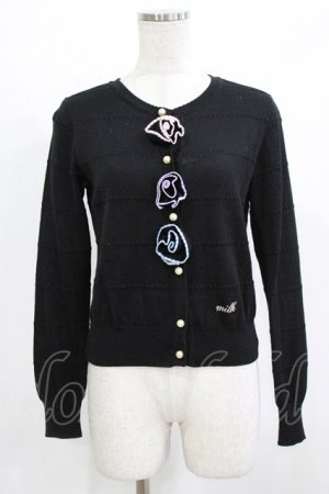 画像: MILK / フレンチローズカーデ  ブラック H-26-02-27-021-ML-TO-KB-ZH