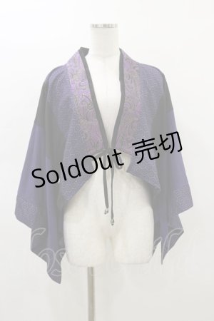 画像: Qutie Frash / 着物ボレロ  黒×紫 H-26-03-01-001-QU-TO-KB-ZH