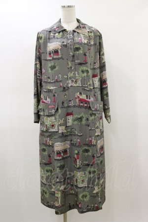 画像: Jane Marple Dans Le Salon / Soiree a Parisワーキングドレス M グレー H-26-03-01-032-JM-OP-KB-ZH