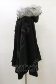 画像3: Qutie Frash / ファーフードポンチョコート  黒 H-26-03-01-033-QU-CO-KB-ZH (3)