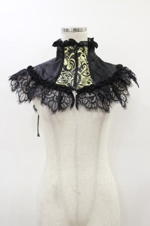 画像: Qutie Frash / 2023-蘿月-ネックコルセット  ブラック×ゴールド H-26-03-01-036-QU-ZA-KB-ZH