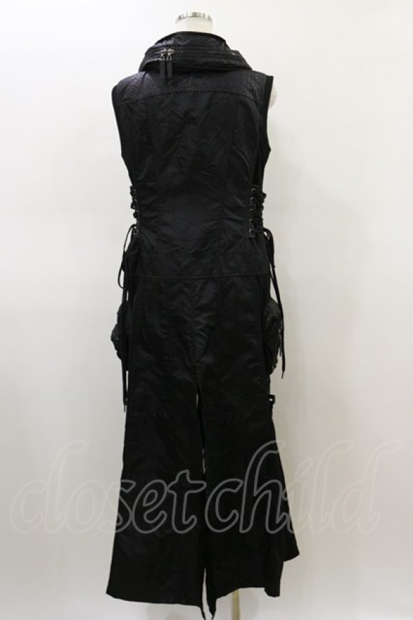 画像2: Qutie Frash / ミリタリーロングベスト  黒 H-26-03-01-004-QU-TO-KB-ZH (2)