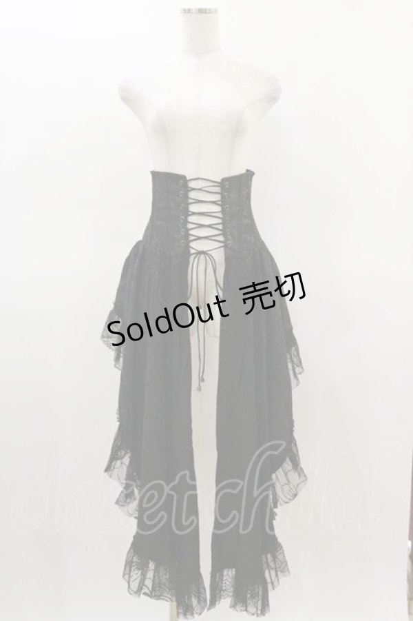 画像1: Qutie Frash / 2020プレミアム-黒鳥-コルセット  黒 H-26-03-01-040-QU-ZA-KB-ZH (1)