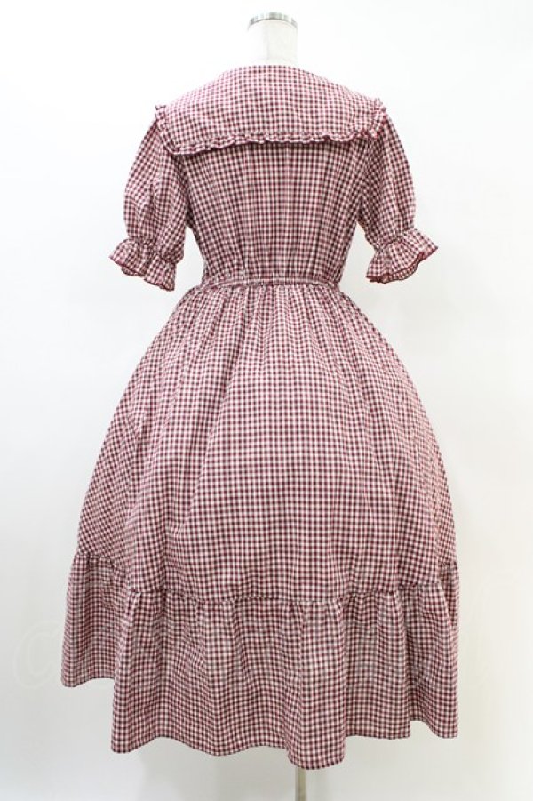画像2: m petit by misako / AM*ギンガムCHKワンピース M レッド H-26-03-01-1024-LO-OP-NS-ZH (2)