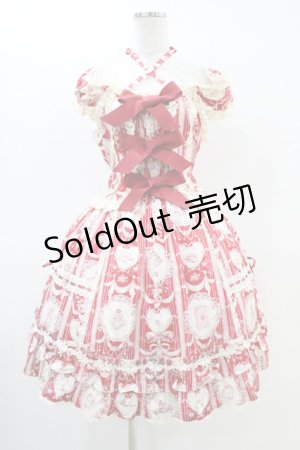 画像: BABY,THE STARS SHINE BRIGHT / マリーアントワネット柄ジャンパースカート【難あり】 Free エンジ H-26-03-01-1025-BA-OP-NS-ZH