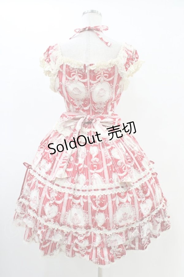 画像2: BABY,THE STARS SHINE BRIGHT / マリーアントワネット柄ジャンパースカート【難あり】 Free エンジ H-26-03-01-1025-BA-OP-NS-ZH (2)