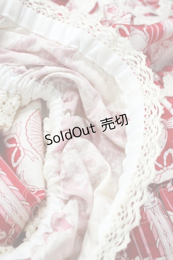 画像6: BABY,THE STARS SHINE BRIGHT / マリーアントワネット柄ジャンパースカート【難あり】 Free エンジ H-26-03-01-1025-BA-OP-NS-ZH (6)