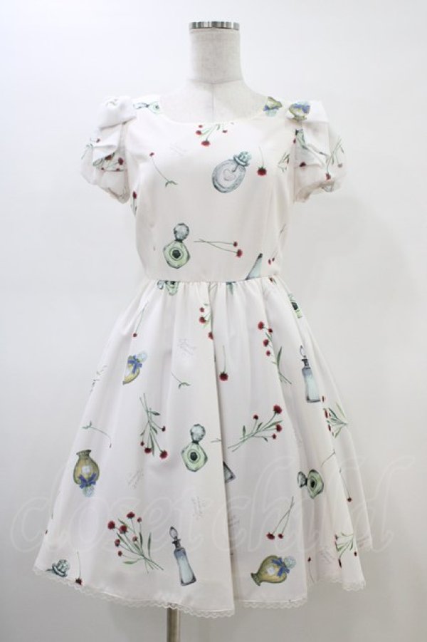 画像1: Secret Honey / 香水瓶柄ワンピース Free ピンク H-26-03-01-1030-CA-OP-NS-ZH (1)