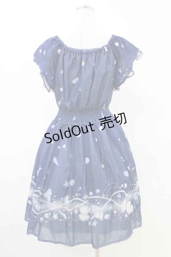 画像2: Secret Honey / マリン柄ワンピース Free ネイビー H-26-03-01-1032-CA-OP-NS-ZH (2)