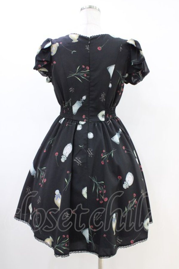 画像2: Secret Honey / 香水瓶柄ワンピース Free ブラック H-26-03-01-1033-CA-OP-NS-ZH (2)