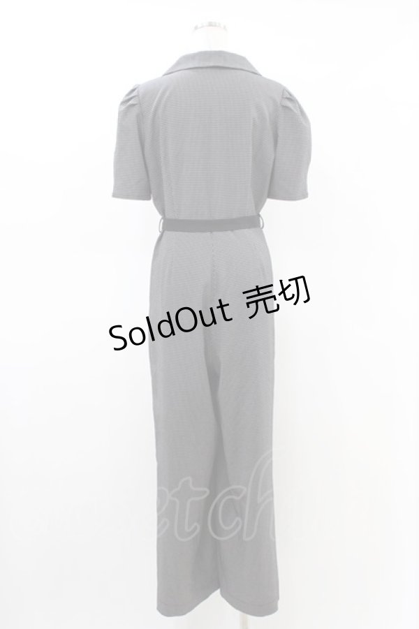 画像2: an another angelus / レトロ開衿オールインワン M BLACK×WH H-26-03-01-1046-CA-OP-NS-ZH (2)