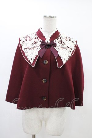 画像: Innocent World / 白薔薇ケープ M ボルドー×生成/Bordeaux×Beige H-26-03-01-1048-IW-JA-NS-ZH