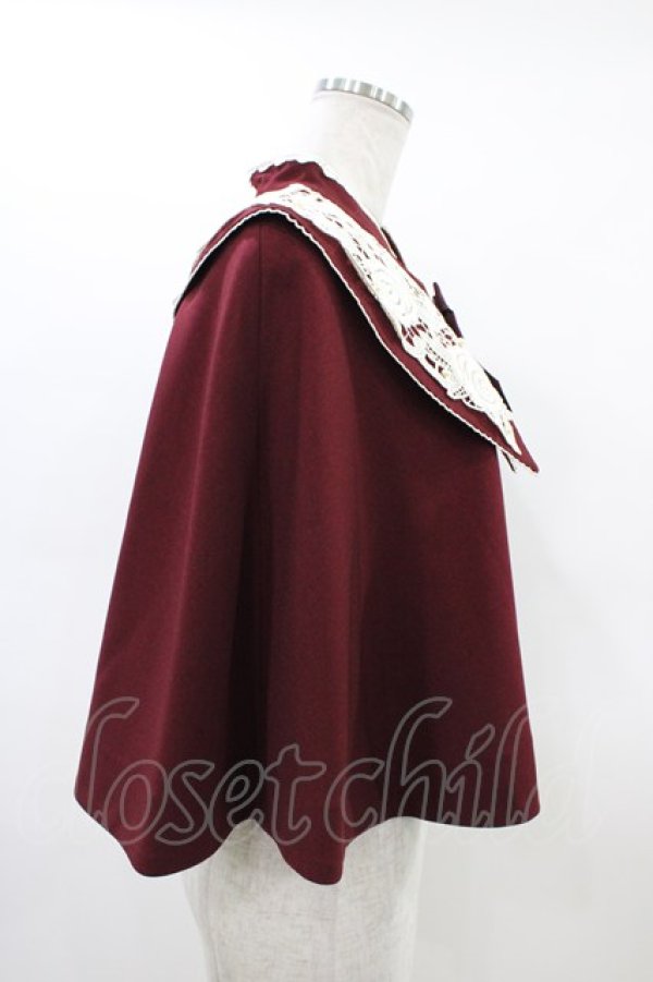 画像3: Innocent World / 白薔薇ケープ M ボルドー×生成/Bordeaux×Beige H-26-03-01-1048-IW-JA-NS-ZH (3)