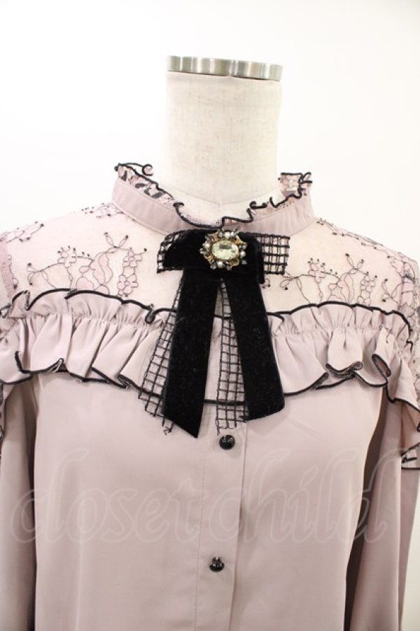 画像3: Rojita / 配色レース切替ラッフルブラウス Free ピンク/ブラック H-26-03-01-1051-LO-BL-NS-ZH (3)