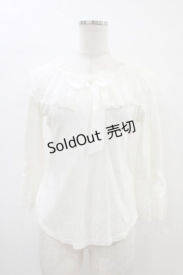 画像1: Angelic Pretty / Lacy Princessカットソー Free オフ H-26-03-01-1054-AP-TO-NS-ZH (1)