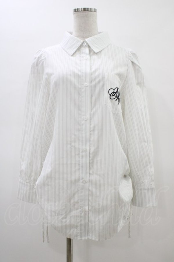 画像1: An MILLE / くしゅっとリボンシャツ Free 白 H-26-03-01-1055-EL-BL-NS-ZH (1)