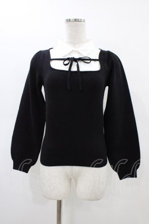 画像: evelyn / 襟ビジューニット Free ブラック H-26-03-01-1057-LO-TO-NS-ZH