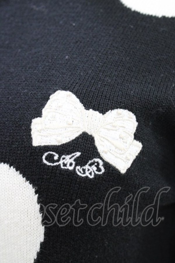 画像3: Angelic Pretty / Dream Dot刺繍ニットカーディガン Free ブラック H-26-03-01-1059-AP-TO-NS-ZH (3)