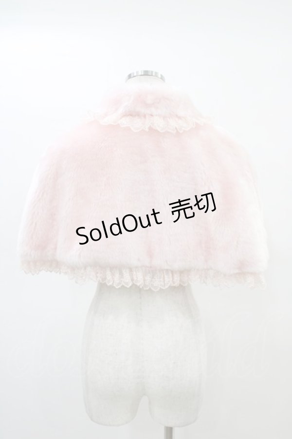 画像2: Angelic Pretty / Prettyリボンファーケープ Free ピンク H-26-03-01-1062-AP-TO-NS-ZH (2)