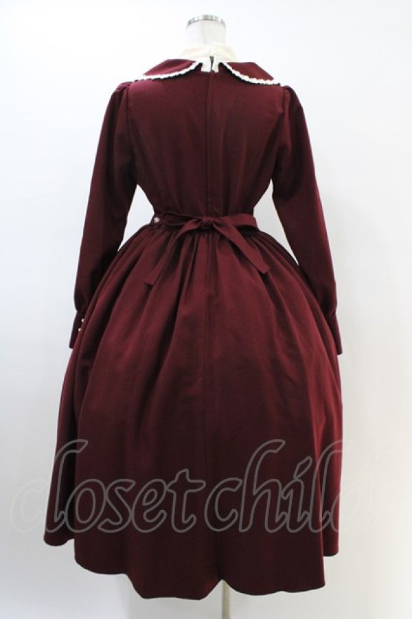 画像2: Innocent World / エメローズワンピース M ボルドー×生成/Bordeaux×Beige H-26-03-01-1009-IW-OP-NS-ZH (2)