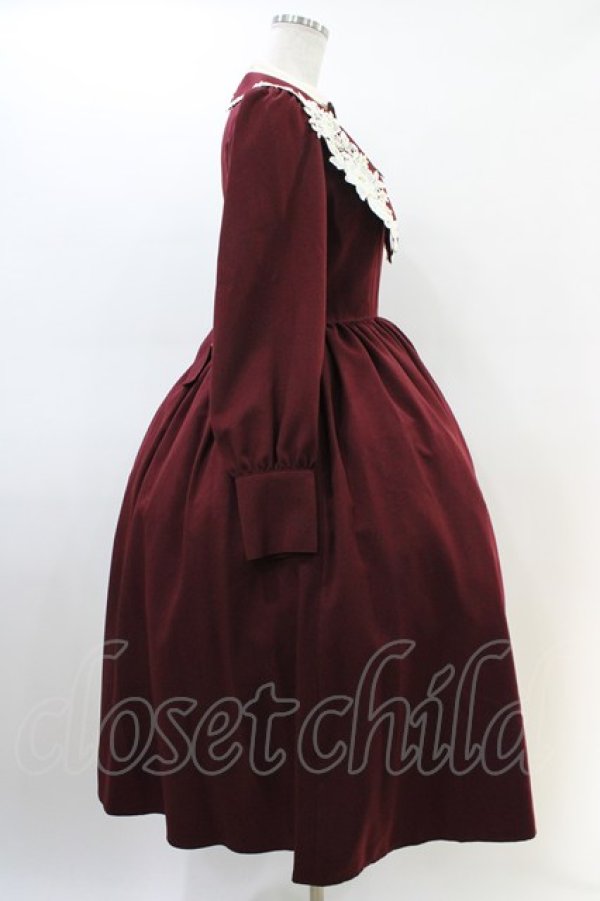 画像3: Innocent World / エメローズワンピース M ボルドー×生成/Bordeaux×Beige H-26-03-01-1009-IW-OP-NS-ZH (3)