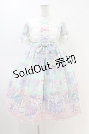 画像: Angelic Pretty / ラッピングハートワンピース Free ミント H-26-03-01-1011-AP-OP-NS-ZH