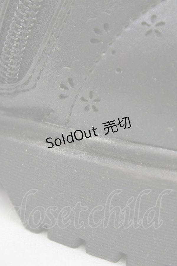 画像5: m petit by misako / レースアップショートブーツ LL ブラック H-26-03-01-1001-0-SH-NS-ZH (5)