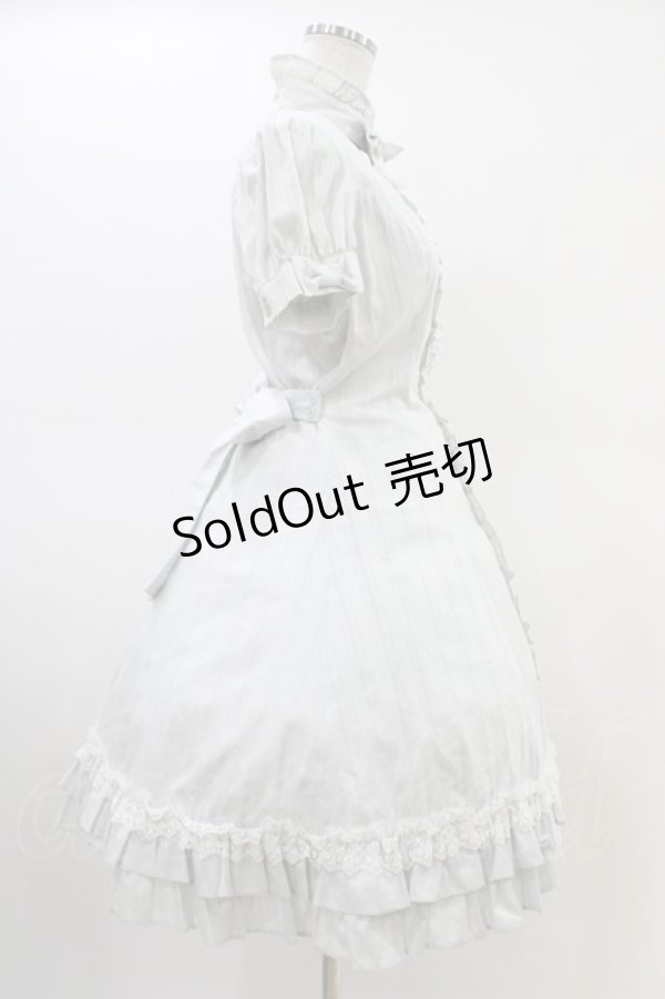 画像3: Innocent World / ハートデコルテドビーワンピース Free サックス H-26-03-01-1012-IW-OP-NS-ZH (3)