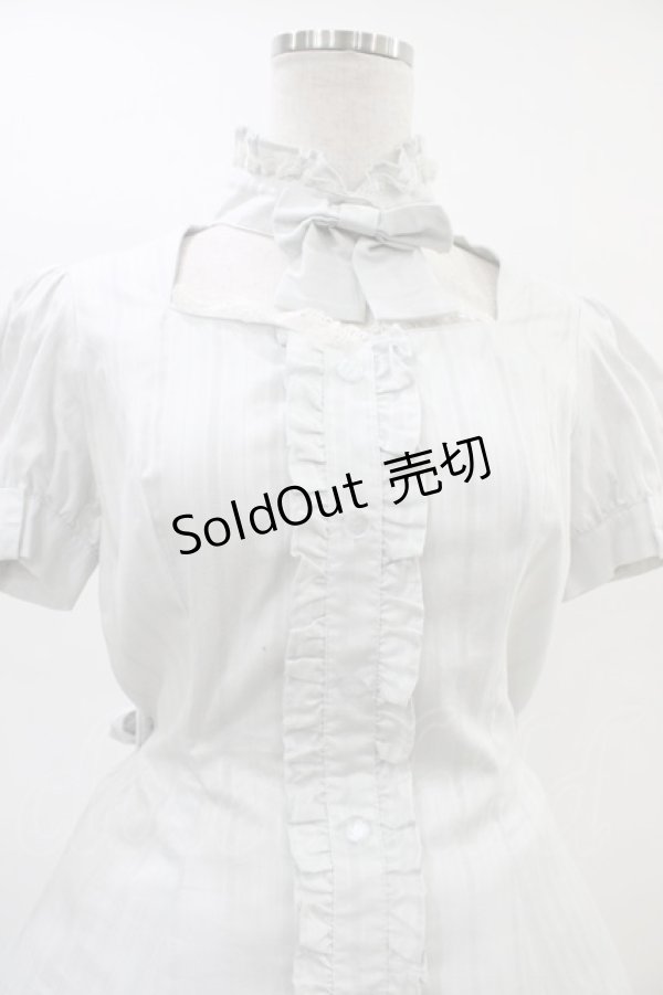 画像4: Innocent World / ハートデコルテドビーワンピース Free サックス H-26-03-01-1012-IW-OP-NS-ZH (4)