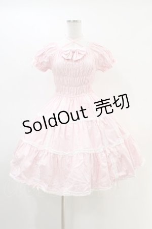 画像: Angelic Pretty / シャーリングプリンセスワンピース Free ピンク H-26-03-01-1013-AP-OP-NS-ZH