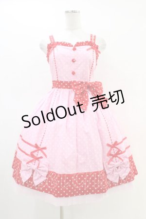 画像: Angelic Pretty / Candy Popジャンパースカート Free ピンク/レッド H-26-03-01-1017-AP-OP-NS-ZH