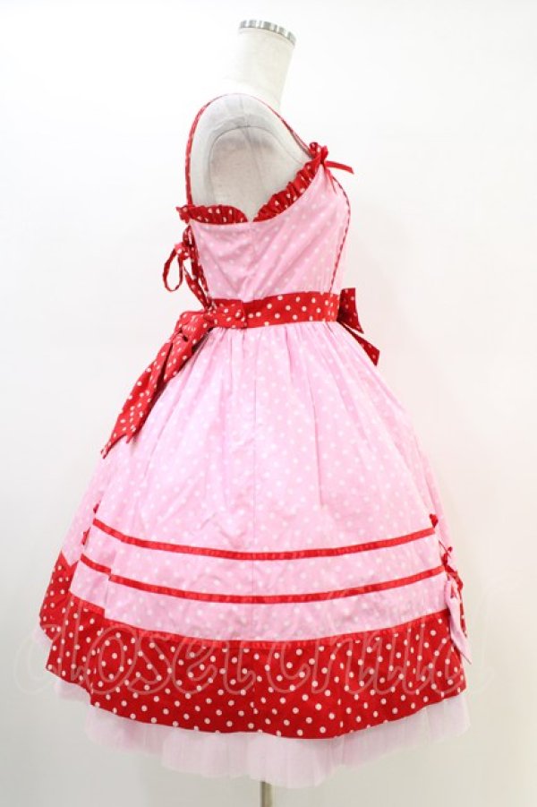画像3: Angelic Pretty / Candy Popジャンパースカート Free ピンク/レッド H-26-03-01-1017-AP-OP-NS-ZH (3)