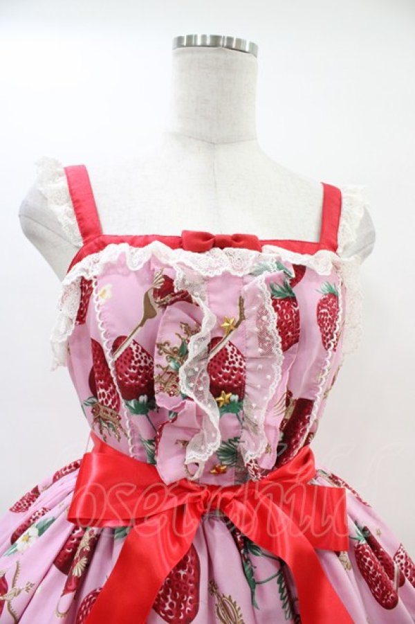 画像4: Angelic Pretty / Royal Crown Berryジャンパースカート Free ピンク H-26-03-01-1018-AP-OP-NS-ZH (4)