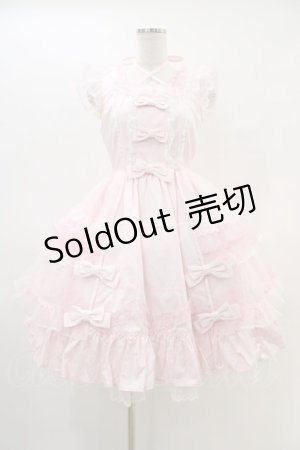 画像: Angelic Pretty / Candyストライプリボンワンピース Free ピンク H-26-03-01-1019-AP-OP-NS-ZH