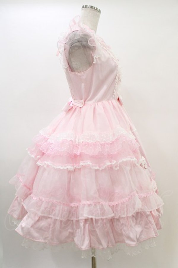 画像3: Angelic Pretty / Candyストライプリボンワンピース Free ピンク H-26-03-01-1019-AP-OP-NS-ZH (3)