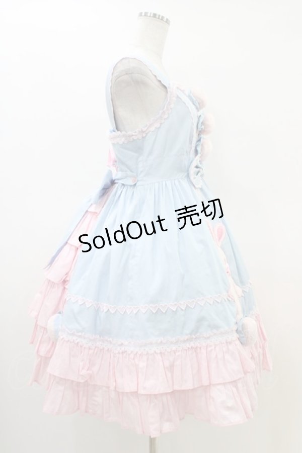 画像3: Angelic Pretty / なかよしバニージャンパースカート Free サックス/ピンク H-26-03-01-1020-AP-OP-NS-ZH (3)