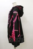 画像3: BACKSTAGE PASS / PARACHUTE-PARKAビッグシルエットジップアップパーカー  ブラック×ピンク H-26-03-01-006-PU-TO-KB-ZH (3)