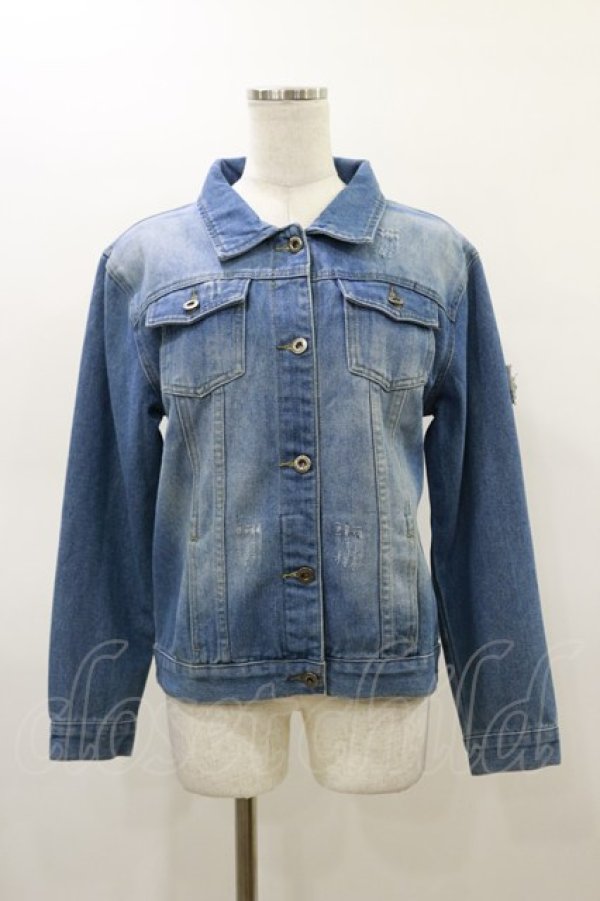 画像1: NieR Clothing / 4POCKETデニムジャケット  青 H-26-03-01-007-PU-JA-KB-ZH (1)