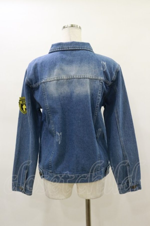 画像2: NieR Clothing / 4POCKETデニムジャケット  青 H-26-03-01-007-PU-JA-KB-ZH (2)