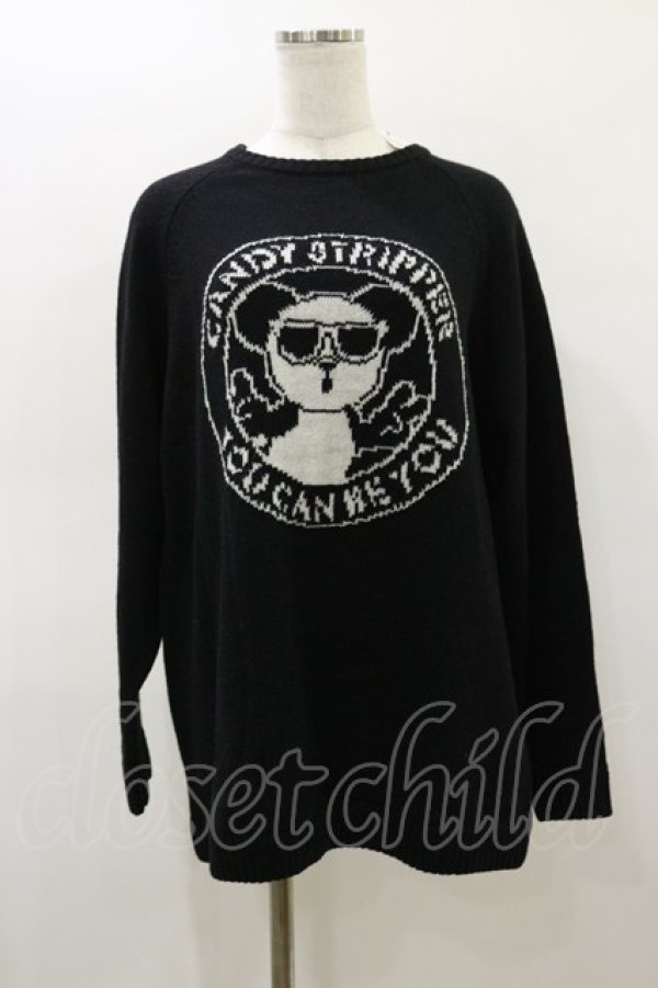 画像1: Candy Stripper / YOU CAN BE YOU PEPE KNIT  2 黒 H-26-03-01-011-PU-TO-KB-ZH (1)