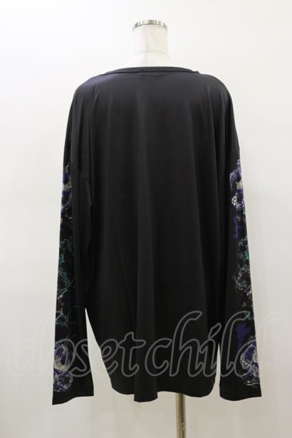 画像2: NieR Clothing / プリントLONG CUTSEW  黒 H-26-03-01-013-PU-TO-KB-ZH (2)