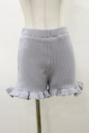 画像: merry jenny / フリルニットショートパンツ  アイスブルー H-26-03-01-014-LO-PA-KB-ZH