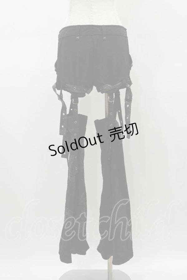 画像2: Qutie Frash / レッグカバー付パンツ  黒 H-26-03-01-015-QU-PA-KB-ZH (2)