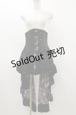 画像: Qutie Frash / コルセットスカート  黒 H-26-03-01-016-QU-SK-KB-ZH