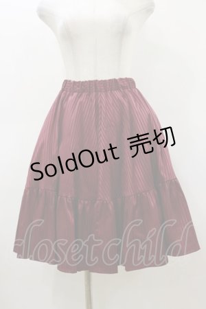 画像: ATELIER BOZ / アンダースカート  ボルドーストライプ H-26-03-01-019-EL-SK-KB-ZH