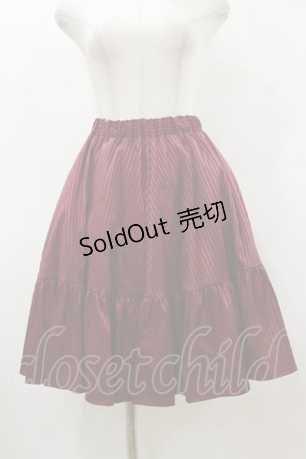 画像1: ATELIER BOZ / アンダースカート  ボルドーストライプ H-26-03-01-019-EL-SK-KB-ZH (1)