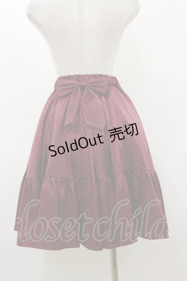 画像2: ATELIER BOZ / アンダースカート  ボルドーストライプ H-26-03-01-019-EL-SK-KB-ZH (2)