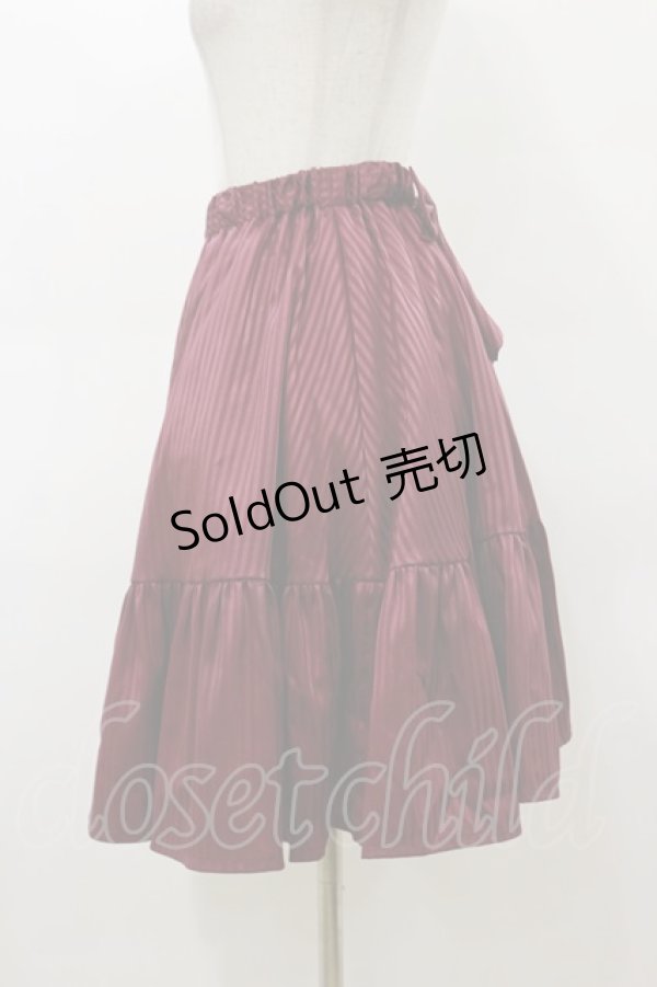 画像3: ATELIER BOZ / アンダースカート  ボルドーストライプ H-26-03-01-019-EL-SK-KB-ZH (3)