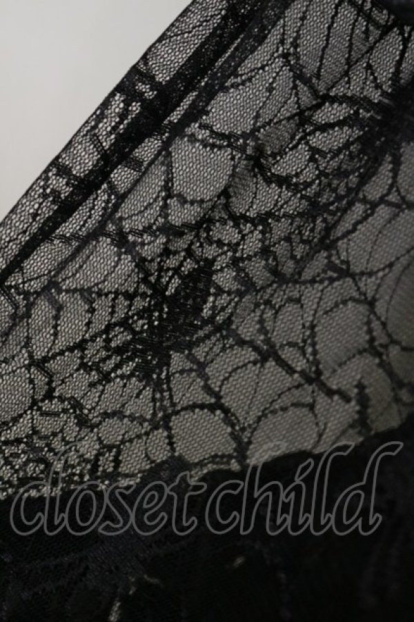 画像4: Qutie Frash / クモメッシュロングスカート  黒 H-26-03-01-021-QU-SK-KB-ZH (4)